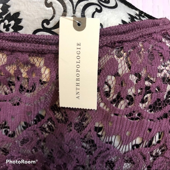 ANTHROPOLOGIE Everleigh purple top/tunic. Size M - Picture 9 of 10